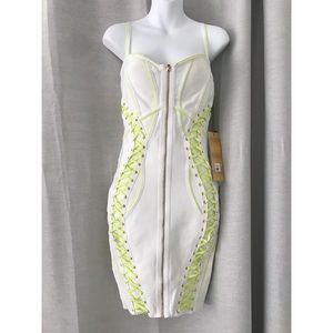 Banded dress knee length